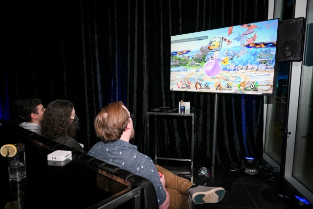 Guests playing Super Smash Bros.